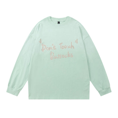 Street Letters Printed Cotton Spring And Autumn Long Sleeve