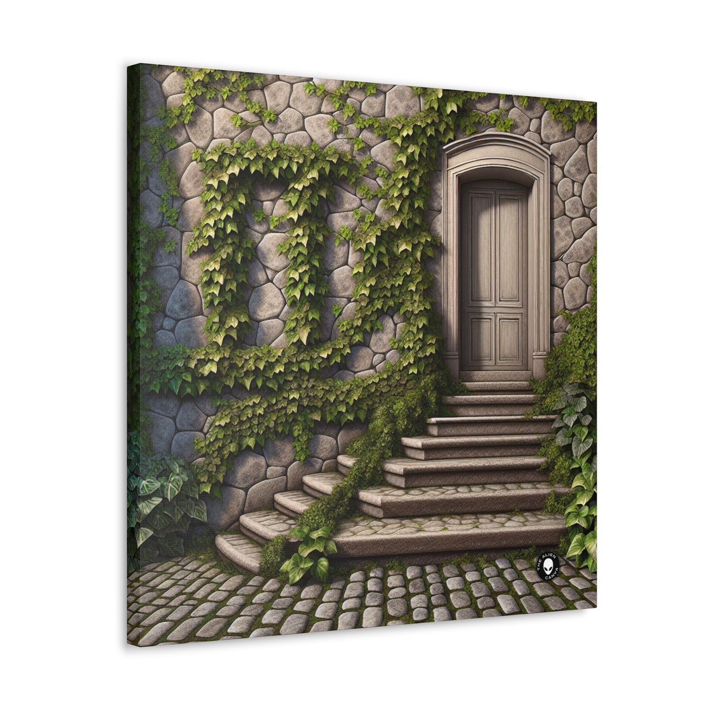 "Mur de Lierre en Trompe-L'oeil" - Trompe-l'oeil Alien Canva