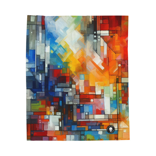 "Progreso optimista: una obra de arte abstracta" - The Alien Velveteen Plush Blanket Arte abstracto