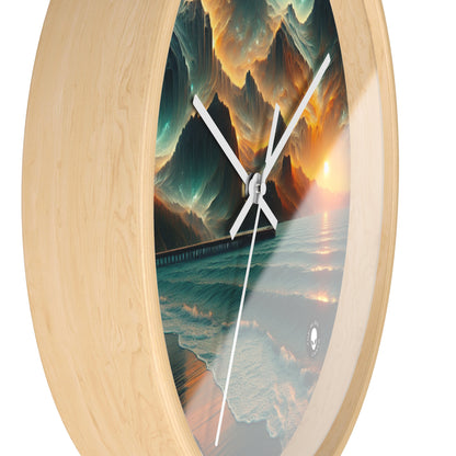 "Realism in Red: Capturing the Beauty of a Luscious Apple" - The Alien Wall Clock Photorealism