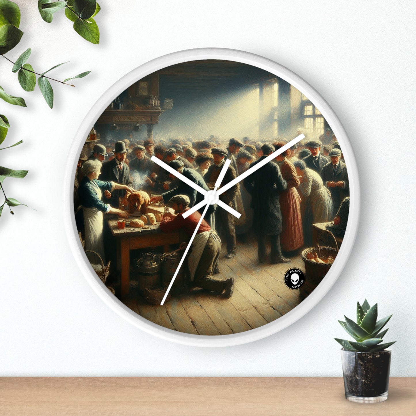 Title: "Conversations for Change" - The Alien Wall Clock Social Realism