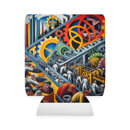 "Industrial Constructivism: Gears and Labor" - The Alien Can Cooler Sleeve Constructivism