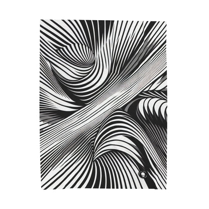 "Motion Embodied: Exploring Dynamic Illusion through Op Art" - The Alien Velveteen Plush Blanket Op Art