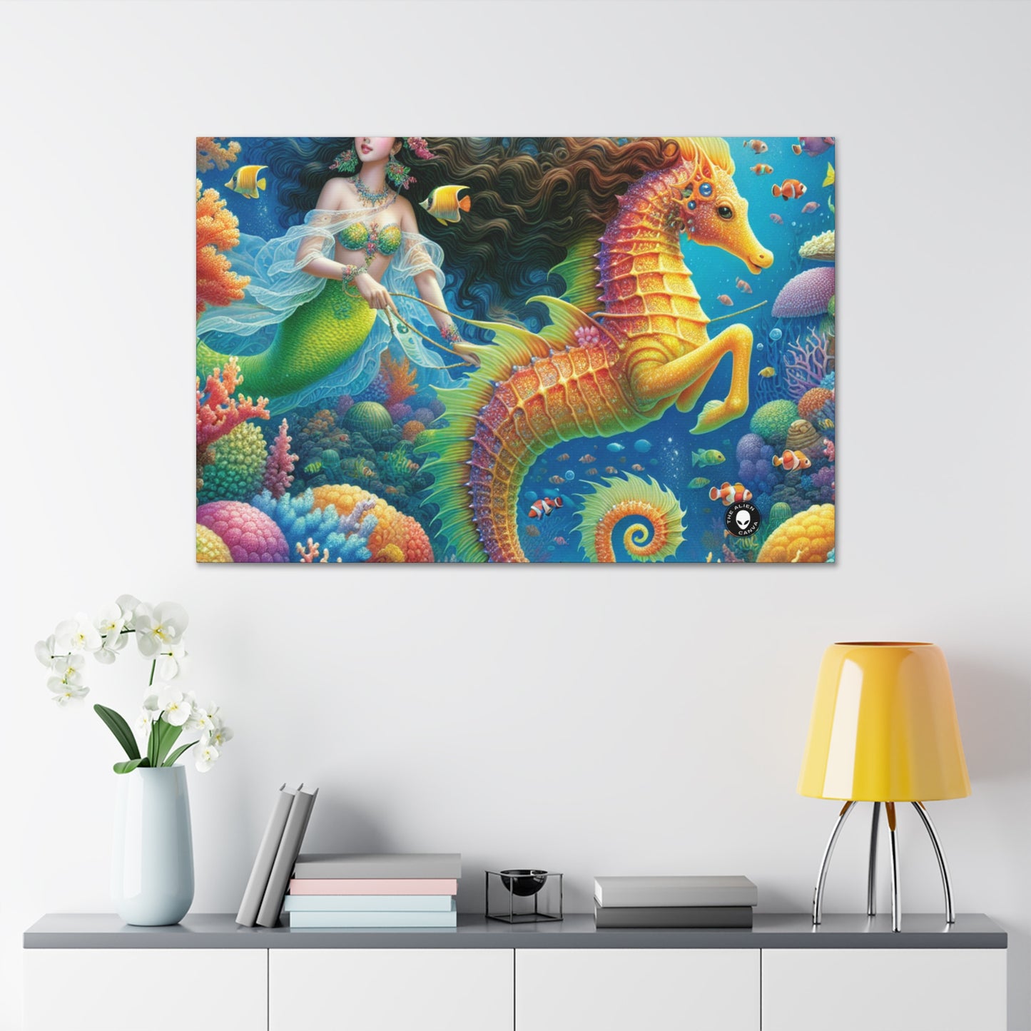 "Mermaid's Magical Coral Ride" - The Alien Canva