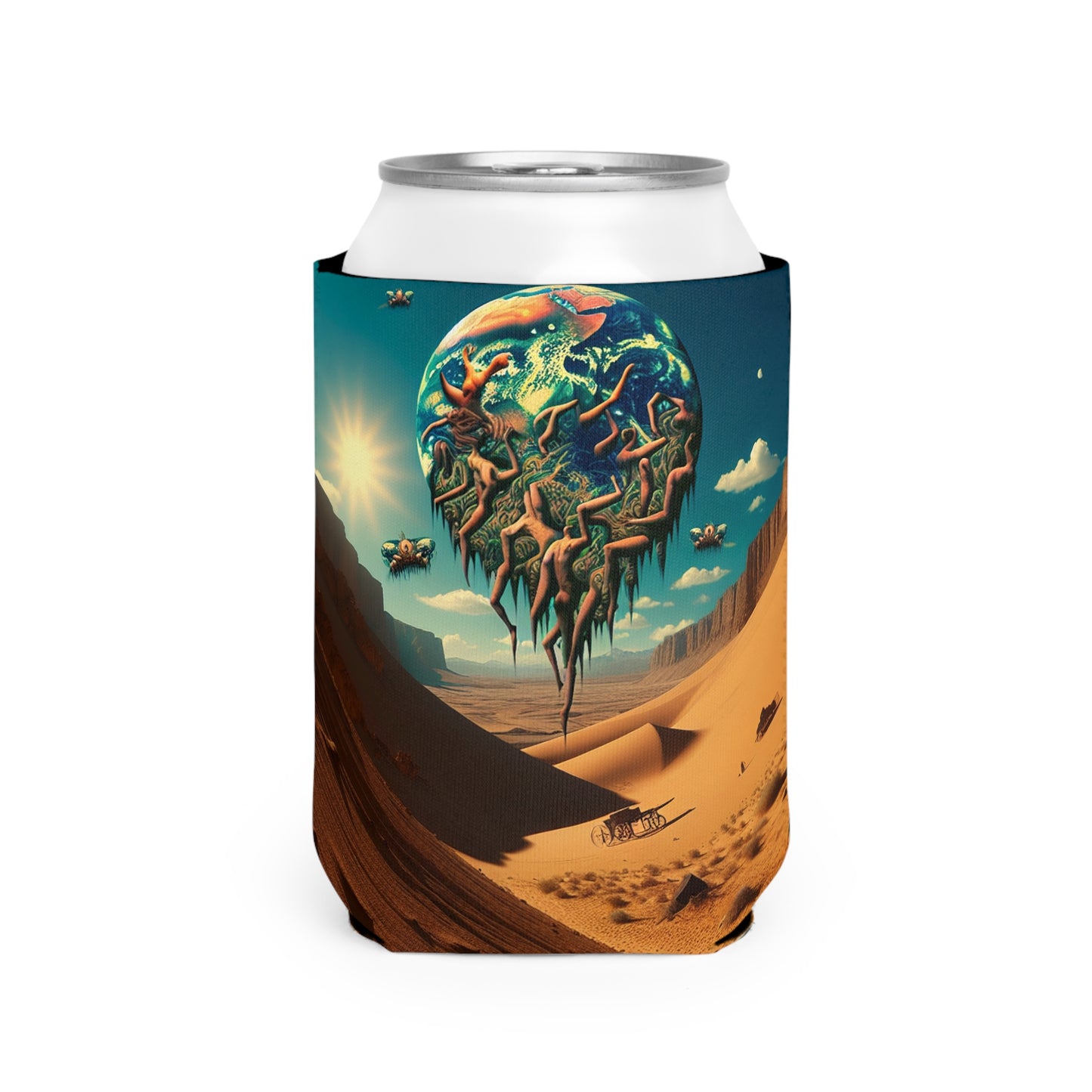 "Uprising in the Outback" - The Alien Can Cooler Sleeve Surrealism Style