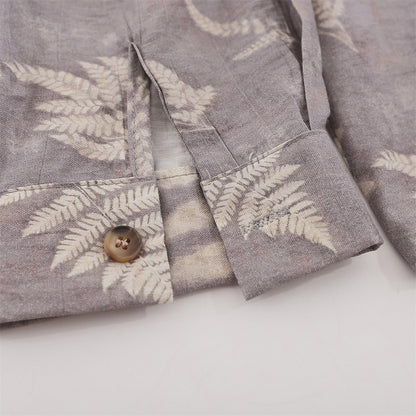 Men's Printed Leaves Digital Printed Shirt