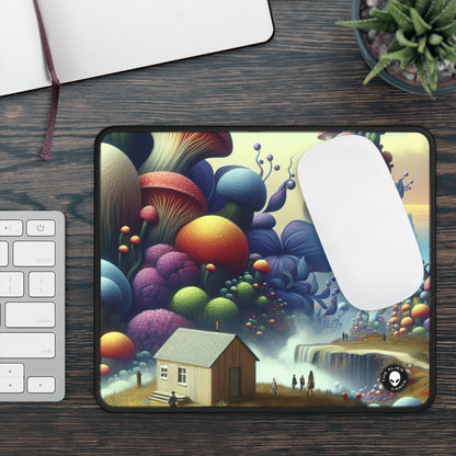 "Giant Flora and Miniature Villages: A Dreamy Wonderland" - The Alien Gaming Mouse Pad