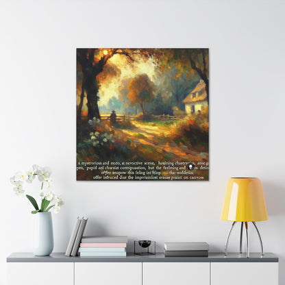 "Sunset Serenity: Impressionist Garden Painting" - The Alien Canva Impressionism