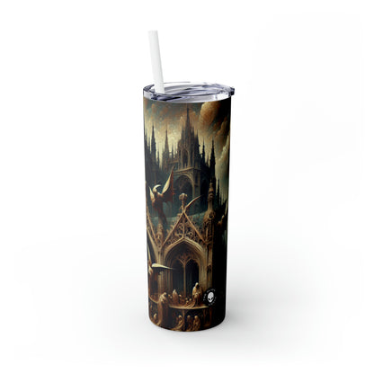 - The Alien Maars® Skinny Tumbler with Straw 20oz Gothic Art