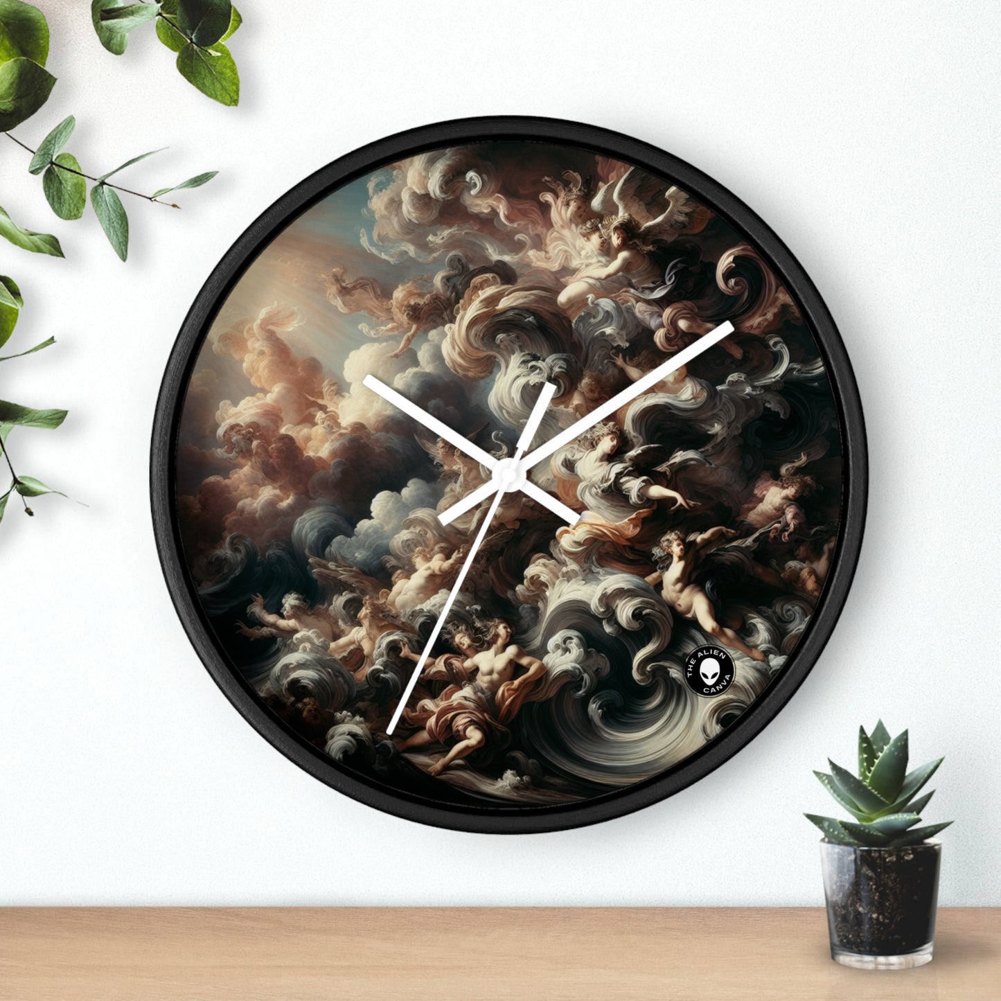 "Salle de bal majestueuse : une affaire baroque" - L'horloge murale extraterrestre baroque