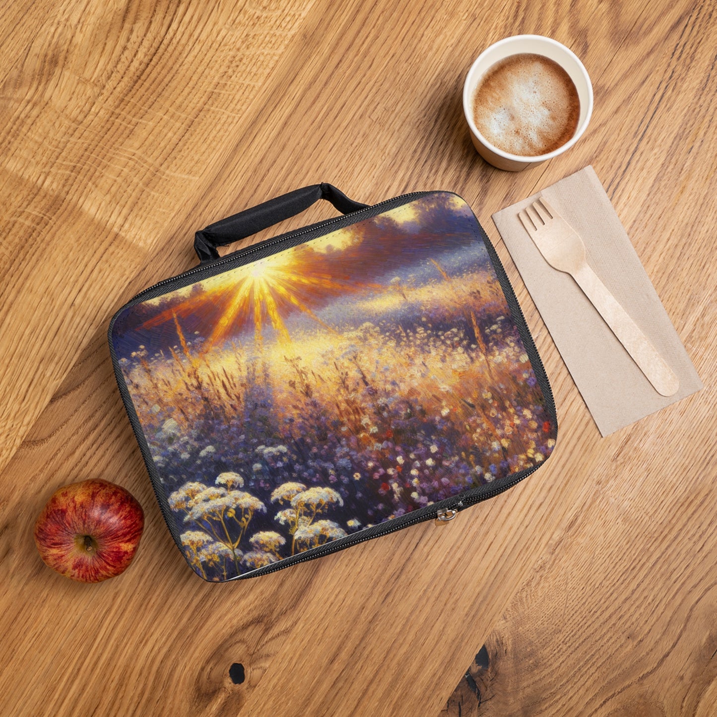 "Wildflower Sunrise" - Le sac à lunch Alien style impressionniste