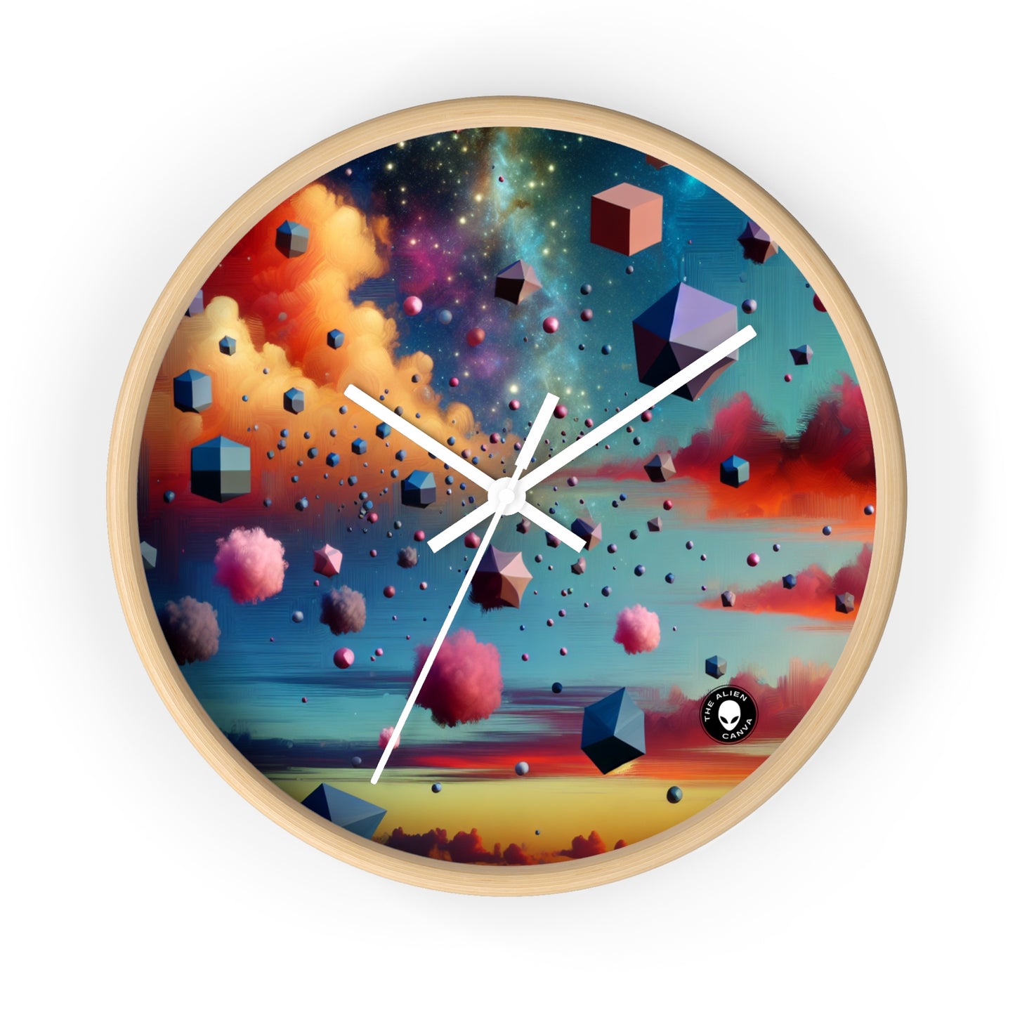 "Floating Dimensions: A Surreal Sky" - The Alien Wall Clock