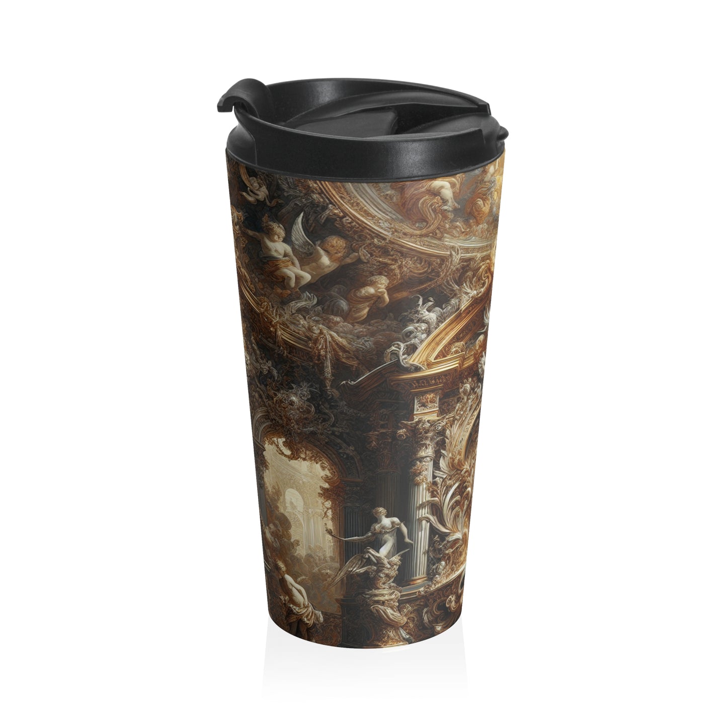 "Baroque Banquet: A Feast of Opulence" - The Alien Stainless Steel Travel Mug Baroque