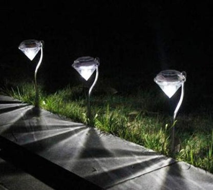 Luz de diamante de jardín con energía solar