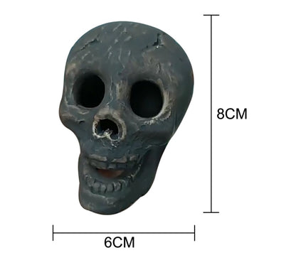 Simulation Skull Halloween Frightening Decoration Home Decor Wood Fire Pit Fireplace Burning Horror Atmosphere Props Decoration