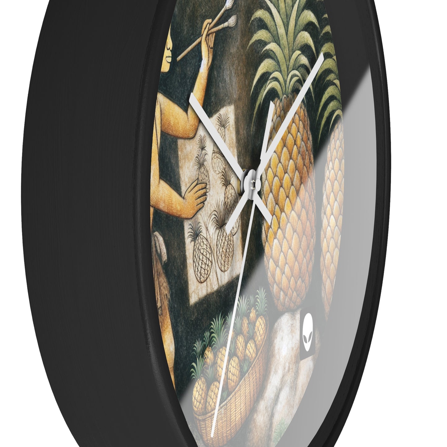 "Pineapple Harvest" - The Alien Wall Clock Cave Painting Style