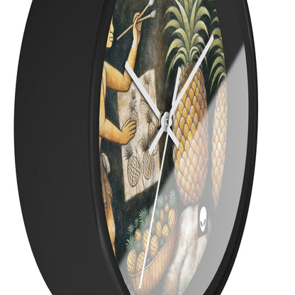 "Pineapple Harvest" - The Alien Wall Clock Cave Painting Style