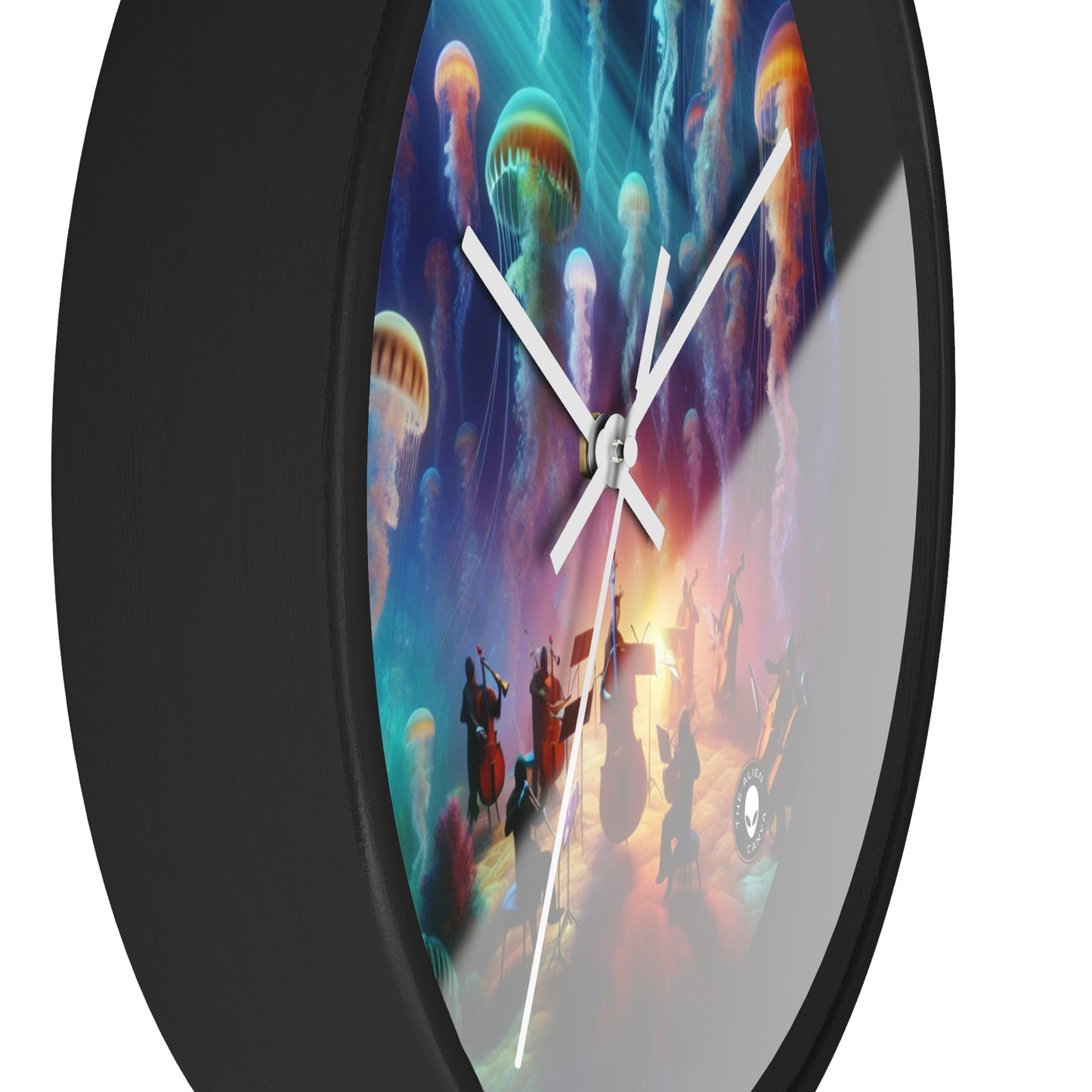 "Jellyfish Serenade: An Underwater Symphony" - The Alien Wall Clock