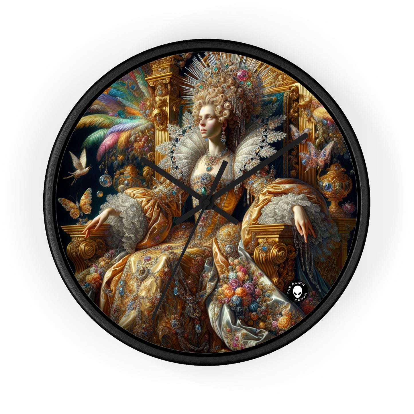 "The Splendor of a Renaissance Queen" - The Alien Wall Clock Rococo