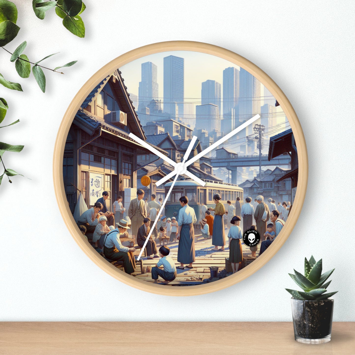 "Unity in Diversity: Community Garden" - The Alien Wall Clock Social Realism