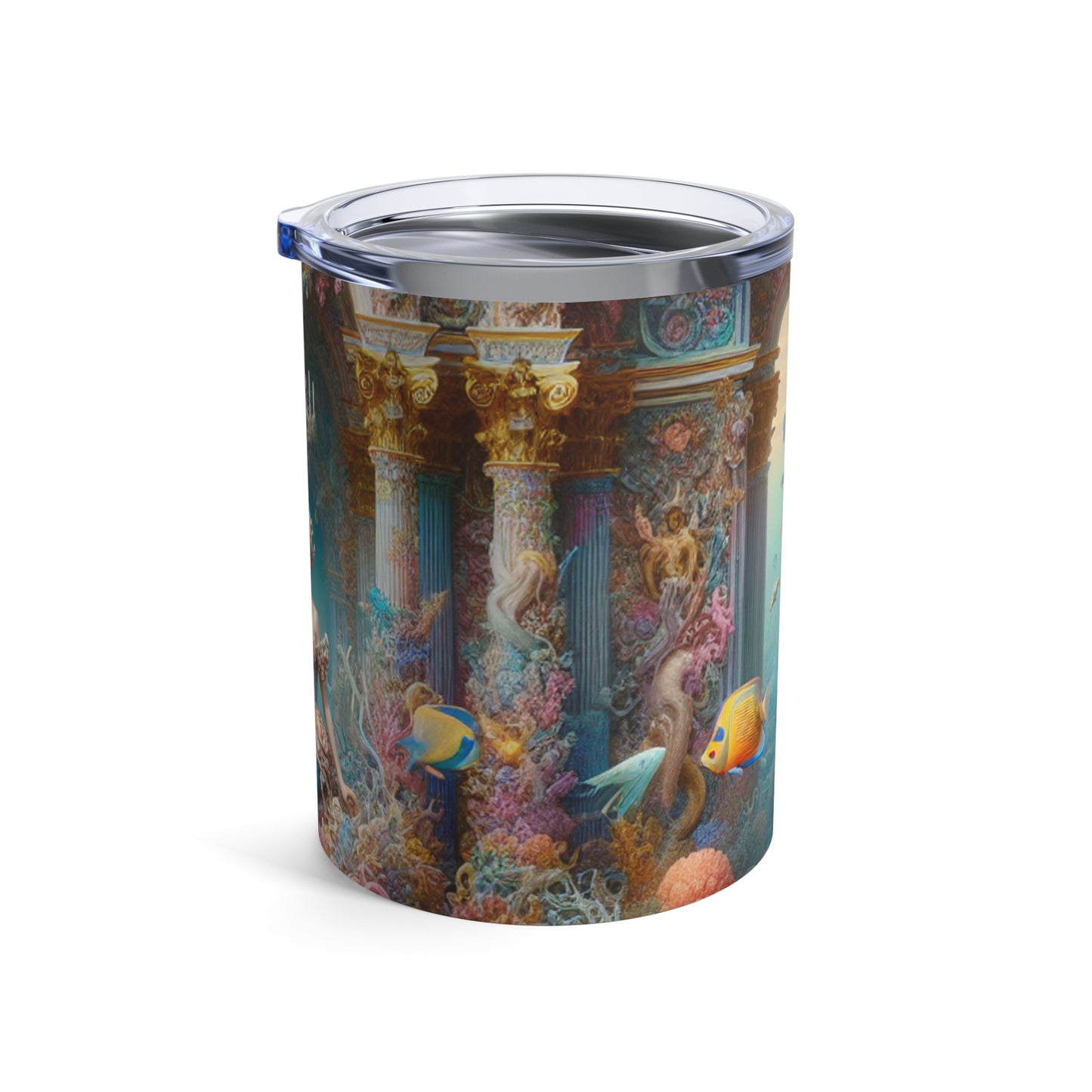 "Underwater Splendor: A Rococo Mermaid Palace" - The Alien Tumbler 10oz Rococo Style