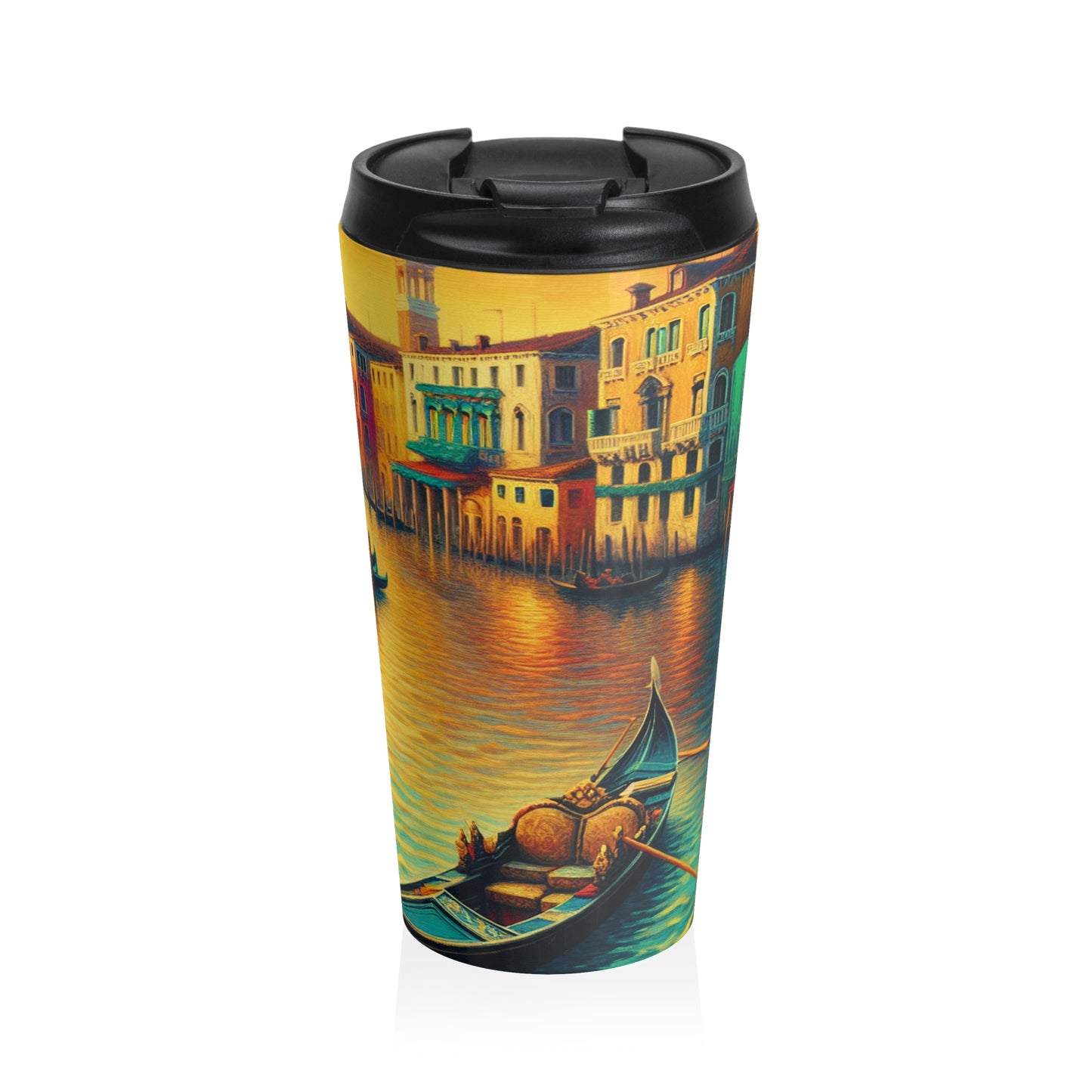 "Venetian Dreaming" - Taza de viaje de acero inoxidable alienígena estilo escuela veneciana