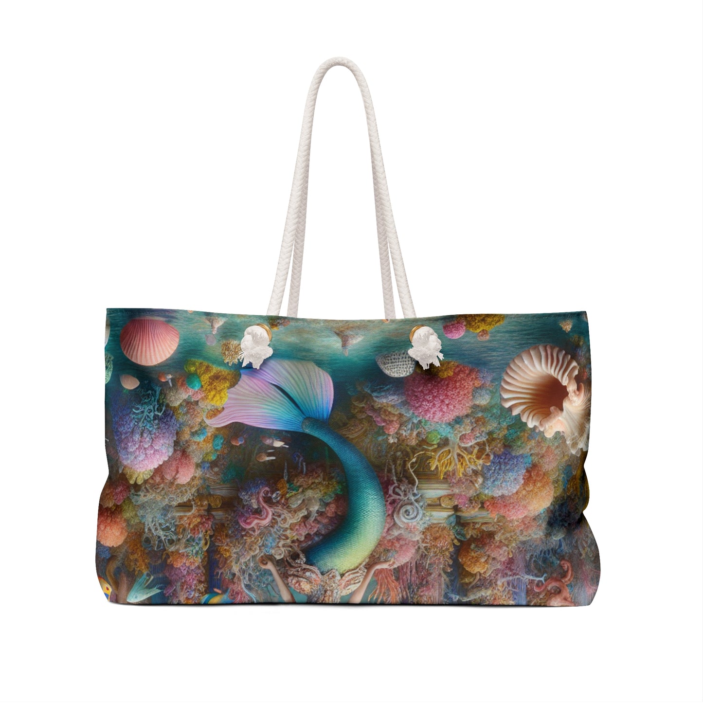 "Underwater Splendor: A Rococo Mermaid Palace" - The Alien Weekender Bag Rococo Style