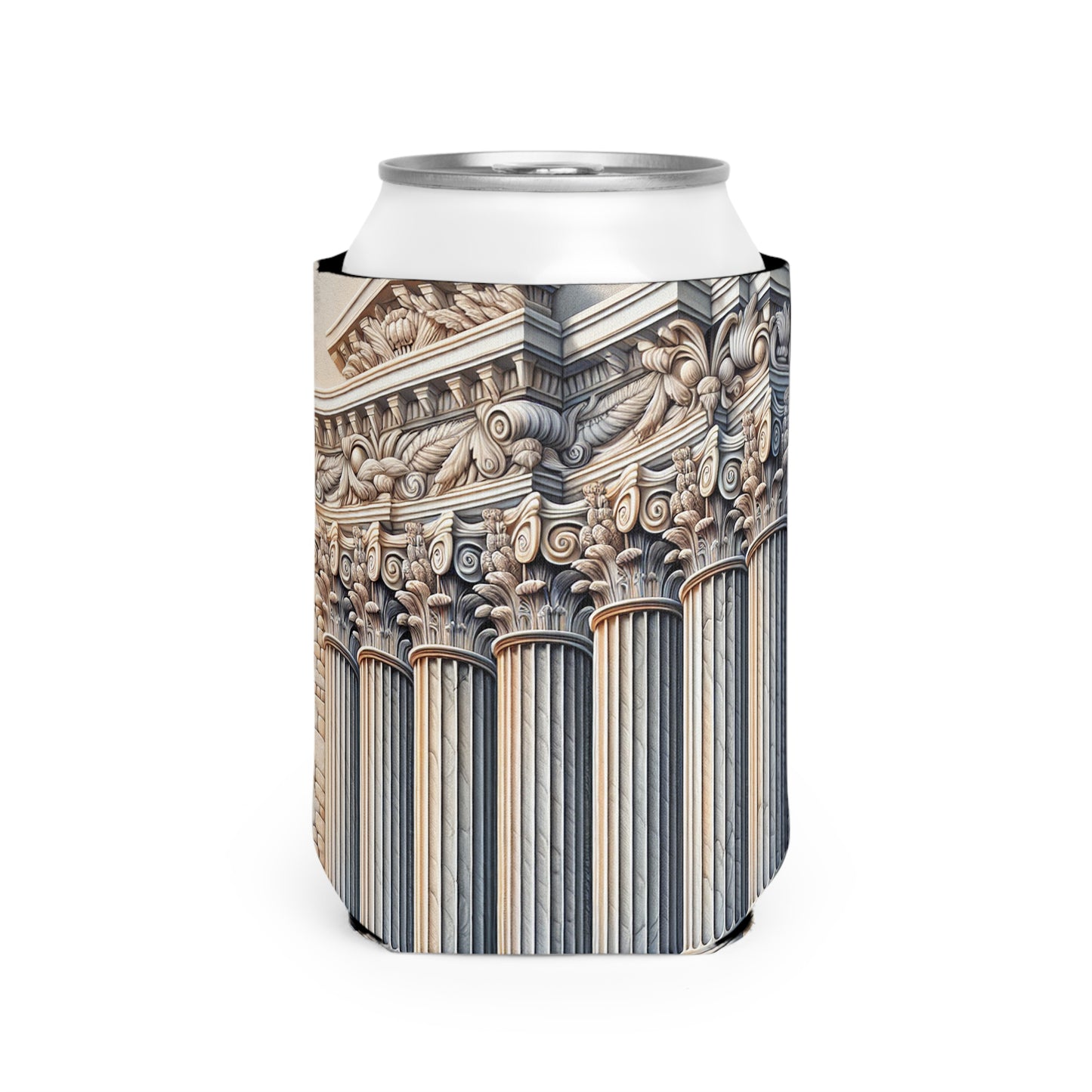 "3D Wall Columns: An Architectural Artpiece" - The Alien Can Cooler Sleeve Trompe-l'oeil Style