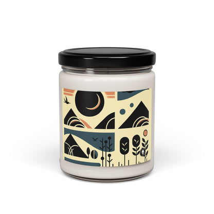 "Serenity in Geometry: Ocean Sunset" - The Alien Scented Soy Candle 9oz Minimalism