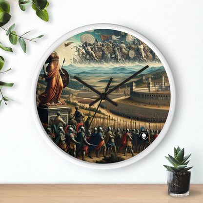 "Minerva Over the Renaissance Battlefield" - The Alien Wall Clock Renaissance Art