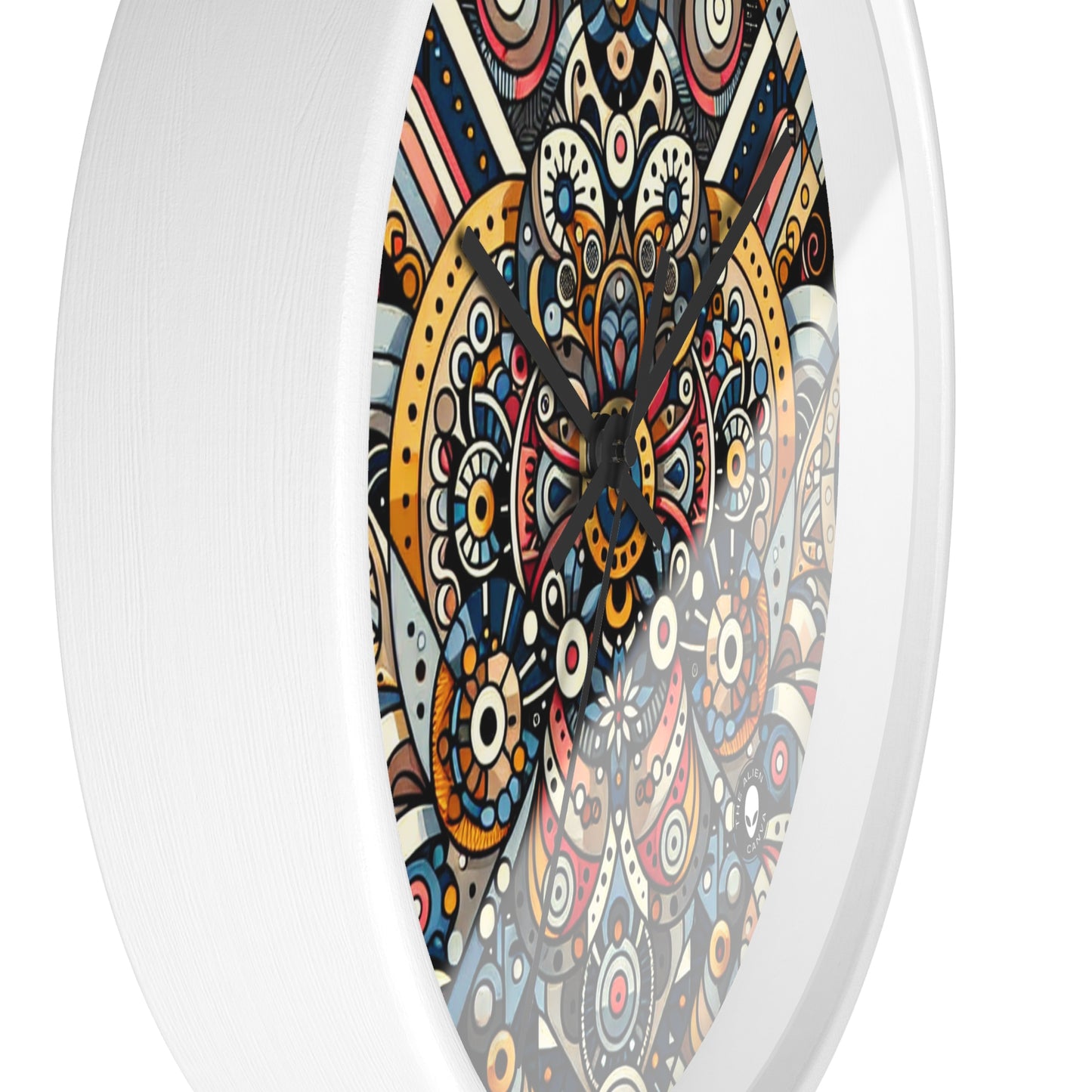 "Moroccan Mosaic Masterpiece" - The Alien Wall Clock Pattern Art