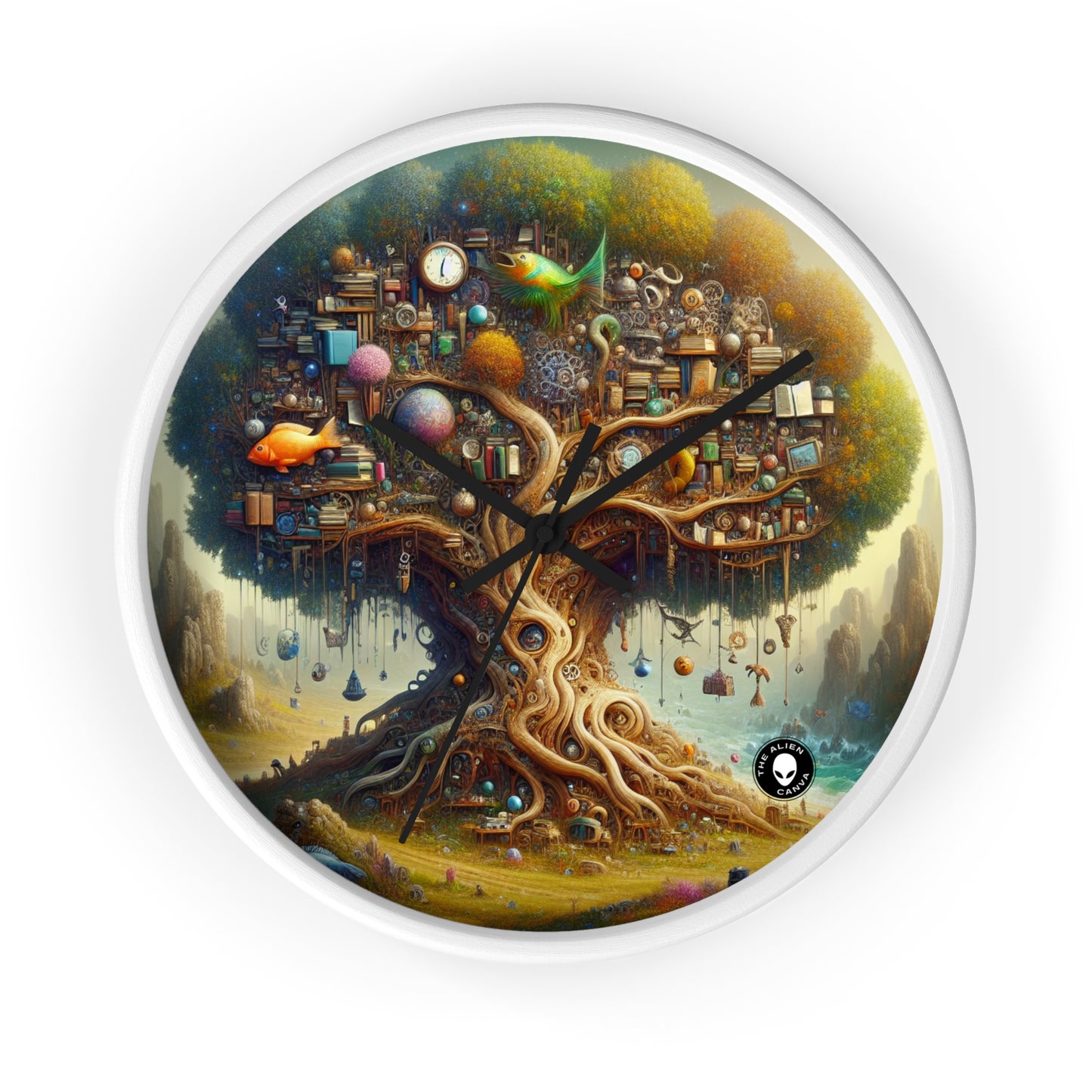 "The Tree of Curiosities" - The Alien Wall Clock