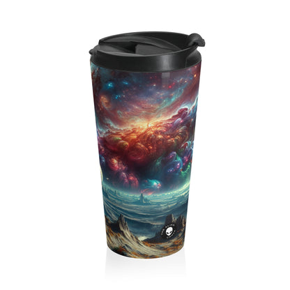 "Explorando el reino celestial": la taza de viaje de acero inoxidable de Alien