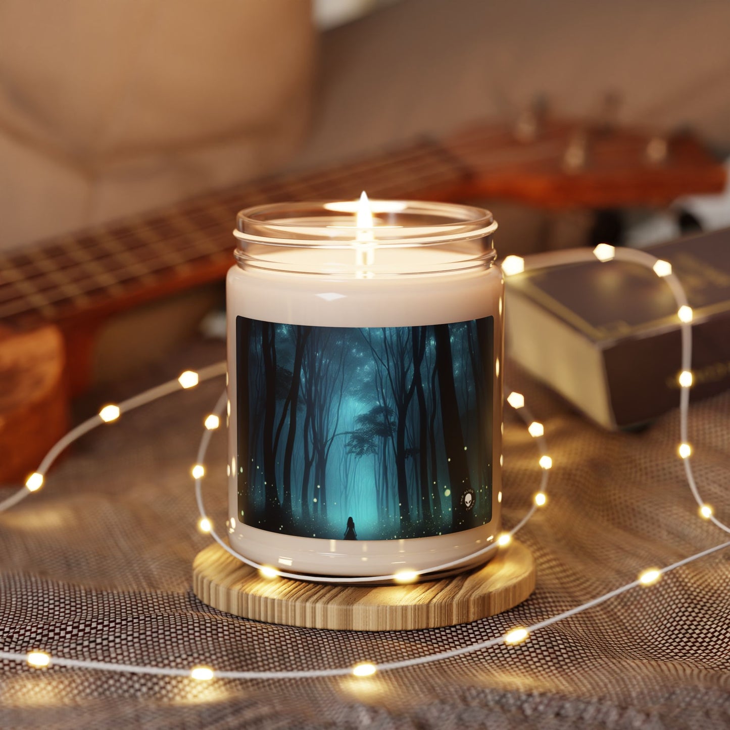 "Guided by Fireflies: A Forest's Secret Lightshow" - The Alien Scented Soy Candle 9oz