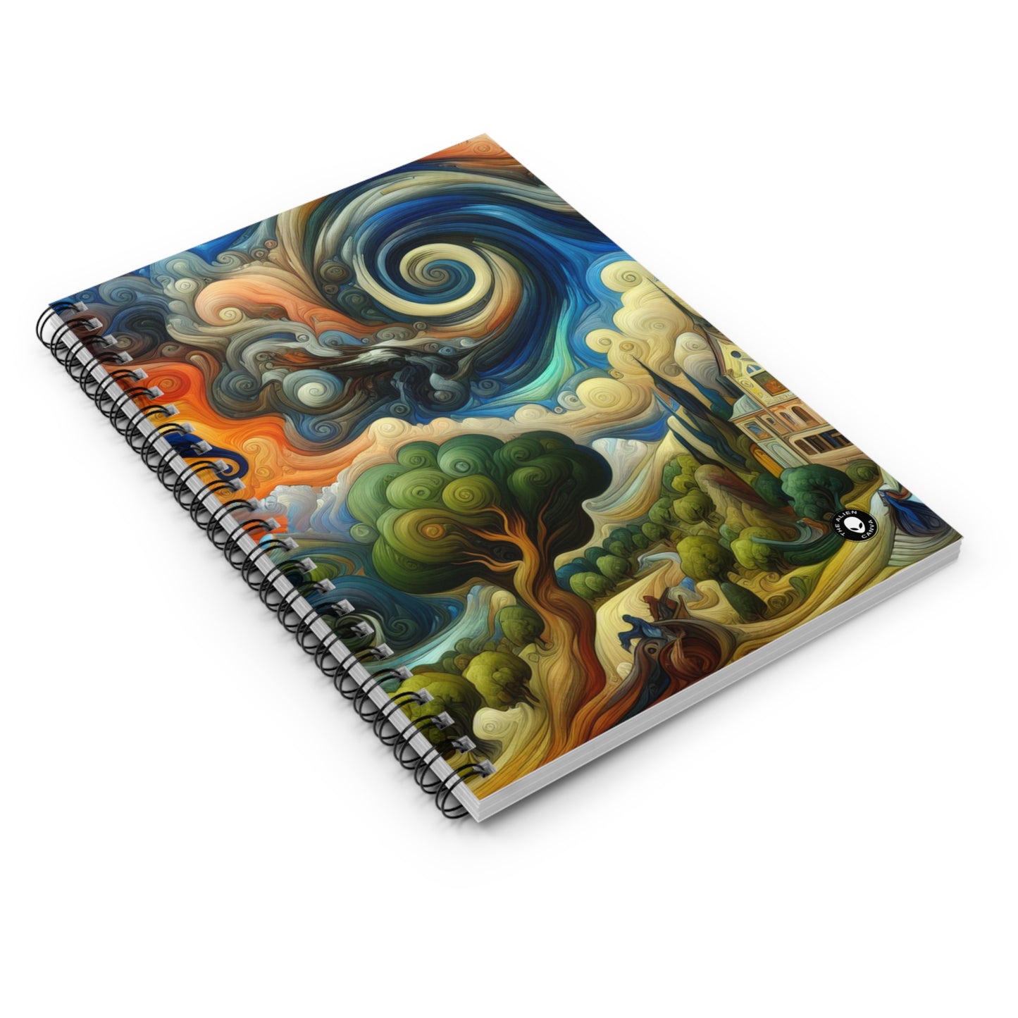 "Fusion of Aesthetics: Exploring Artistic Styles in Harmony" - The Alien Spiral Notebook (Ruled Line) Stules