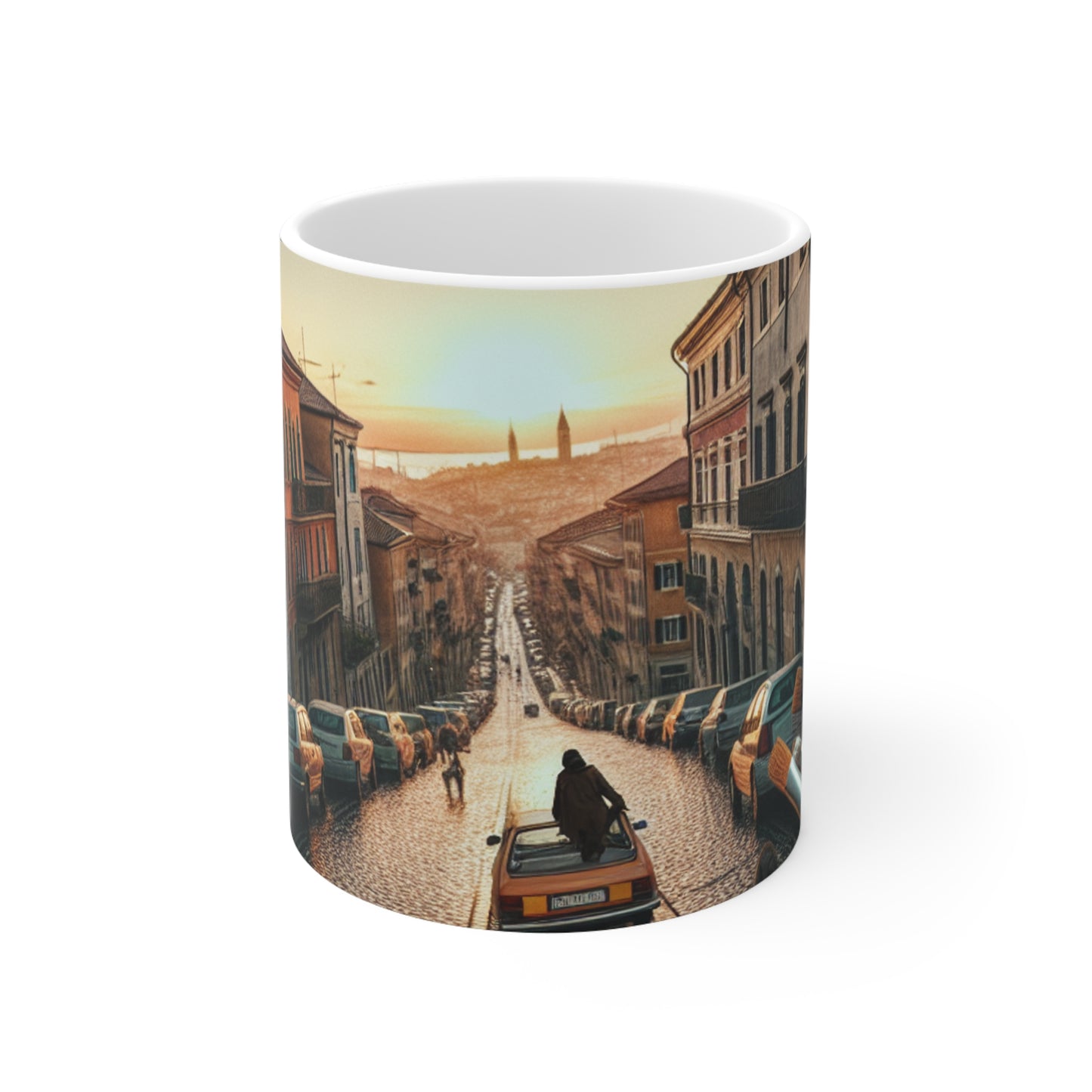 "Sérénité dans les coups de pinceau : réalisme immersif dans la tranquillité de la nature" - La tasse en céramique Alien 11oz Réalisme