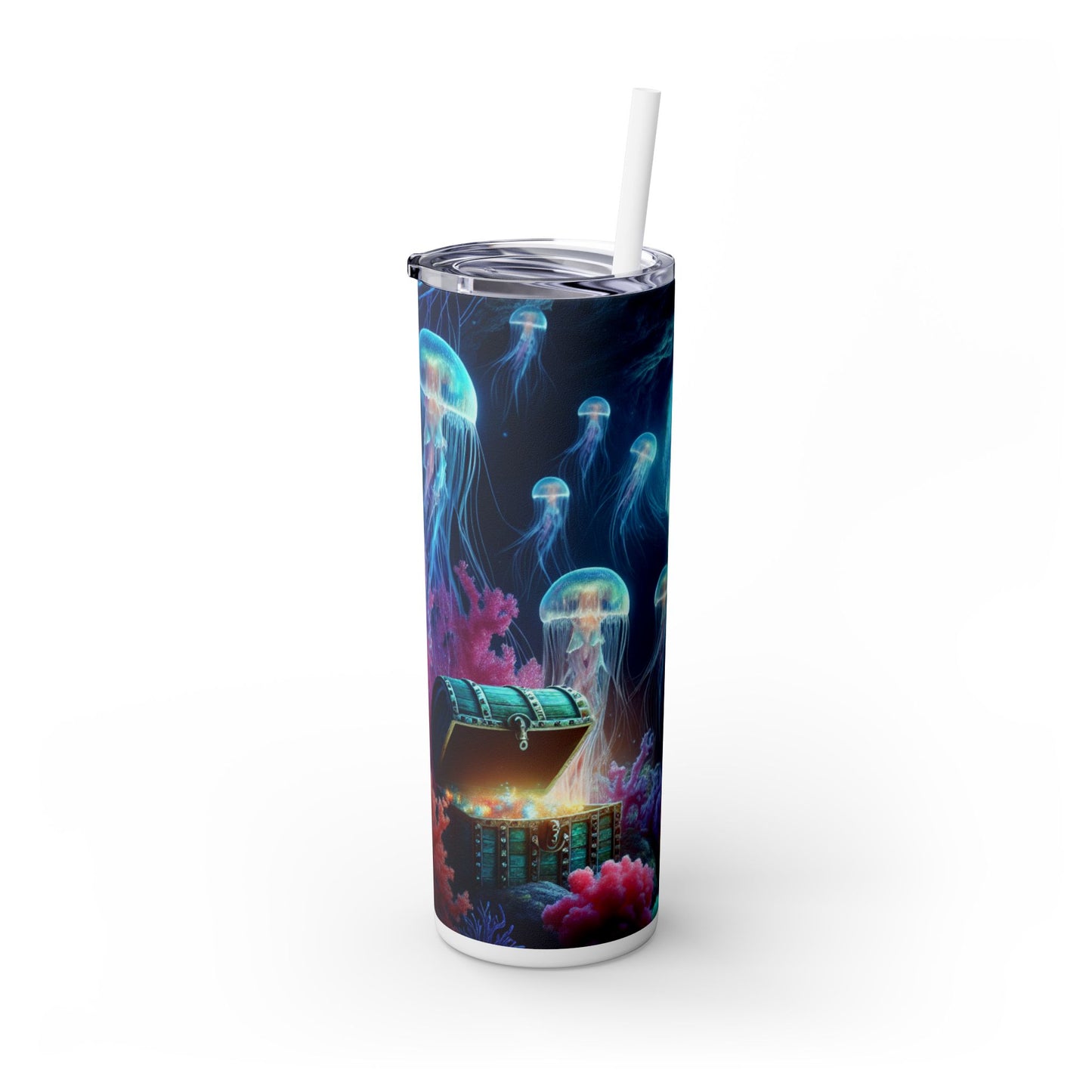 « Trésors des profondeurs » - Le verre fin Alien Maars® avec paille 20 oz