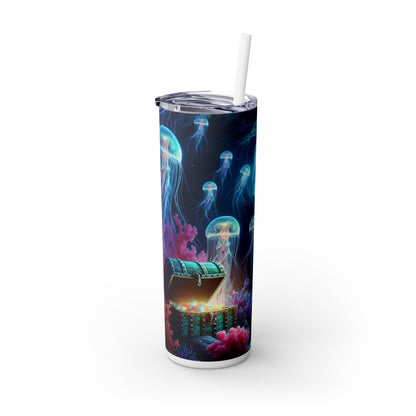 "Tesoros de las profundidades": vaso estrecho con pajita de 20 oz de Alien Maars®