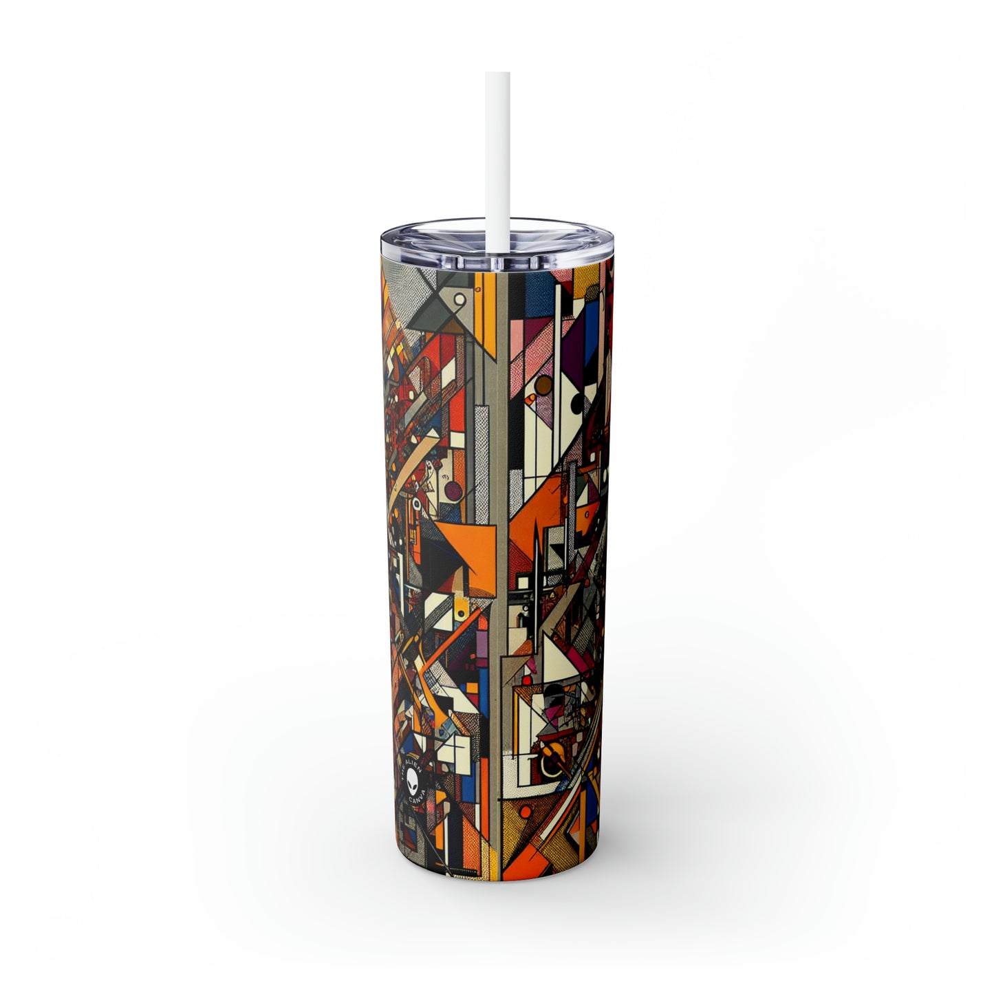 "Toasters, Shoes, and Teapots: A Dadaist Wonderland" - The Alien Maars® Skinny Tumbler with Straw 20oz Dadaism