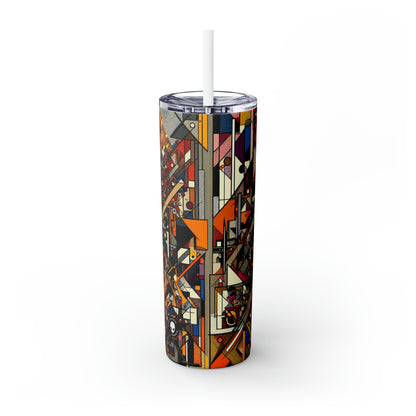 "Toasters, Shoes, and Teapots: A Dadaist Wonderland" - The Alien Maars® Skinny Tumbler with Straw 20oz Dadaism