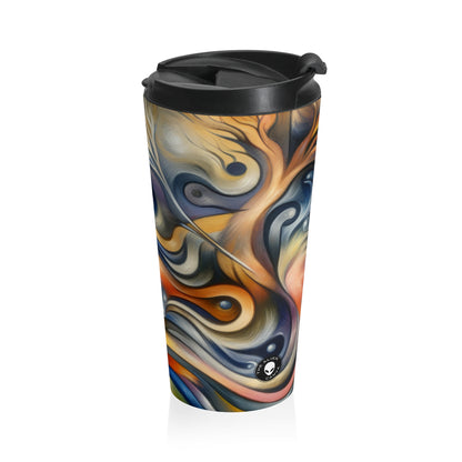 "Everyday Enchantment: A Surreal World in Motion" - The Alien Stainless Steel Travel Mug Surrealist Automatism