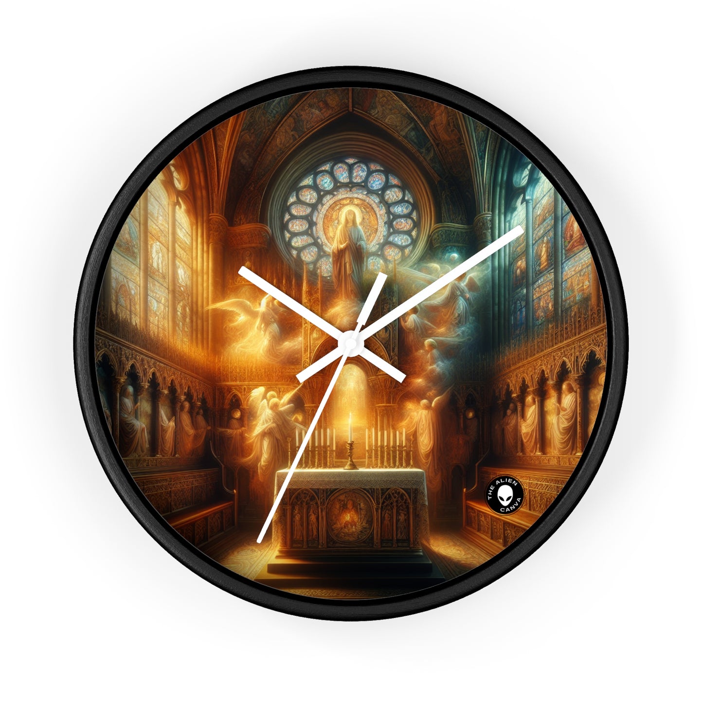 "Harmony of Faith: Divine Unity" - The Alien Wall Clock Religious Art