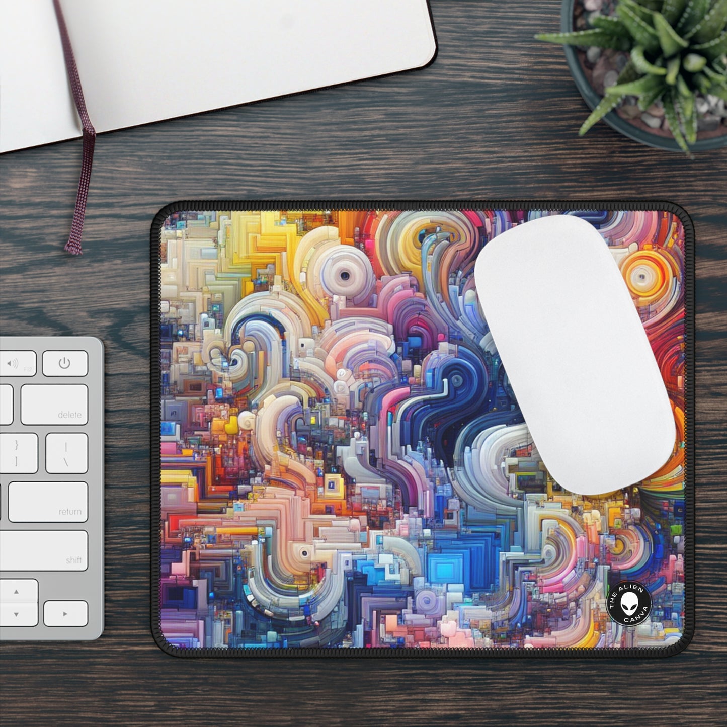 "Oceanic Harmonies: A Generative Art Exploration" - The Alien Gaming Mouse Pad Generative Art