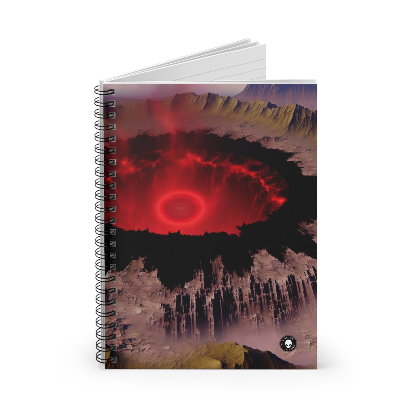 "Fallen Power : La destruction des anneaux de pouvoir" - Le carnet à spirale Alien (ligne lignée)