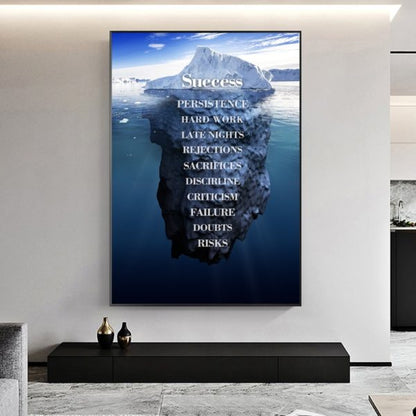 Pintura exitosa en lienzo de proverbios ingleses Iceberg