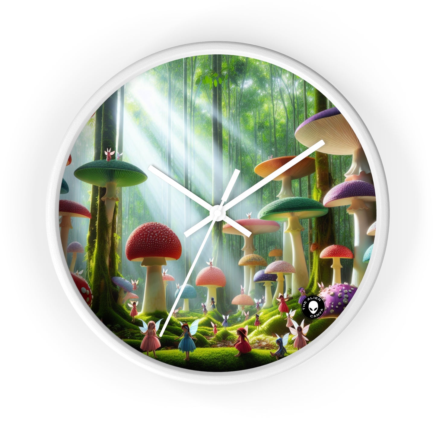 "Enchanted Mushroom Forest" - The Alien Wall Clock