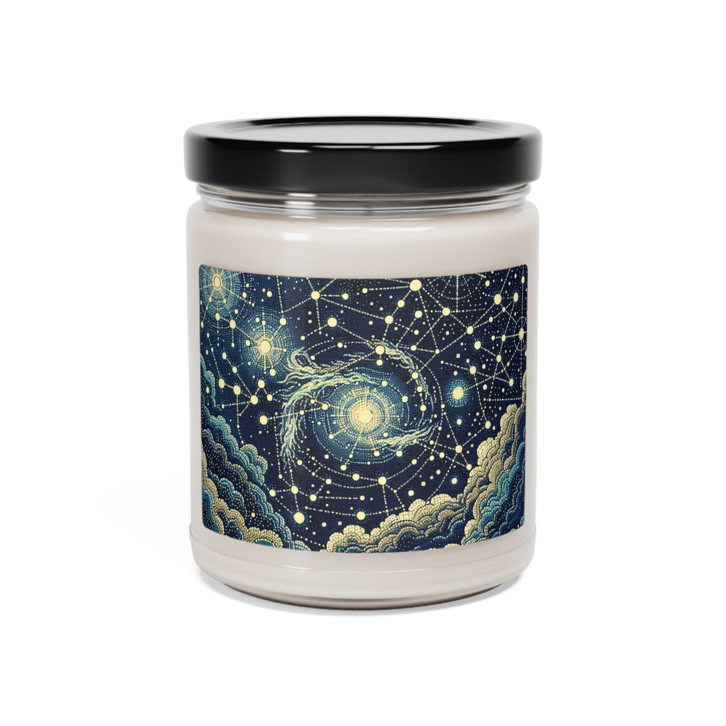 "Dotting the Heavens" - Vela de soja con aroma a extraterrestre, estilo puntillismo de 9 oz