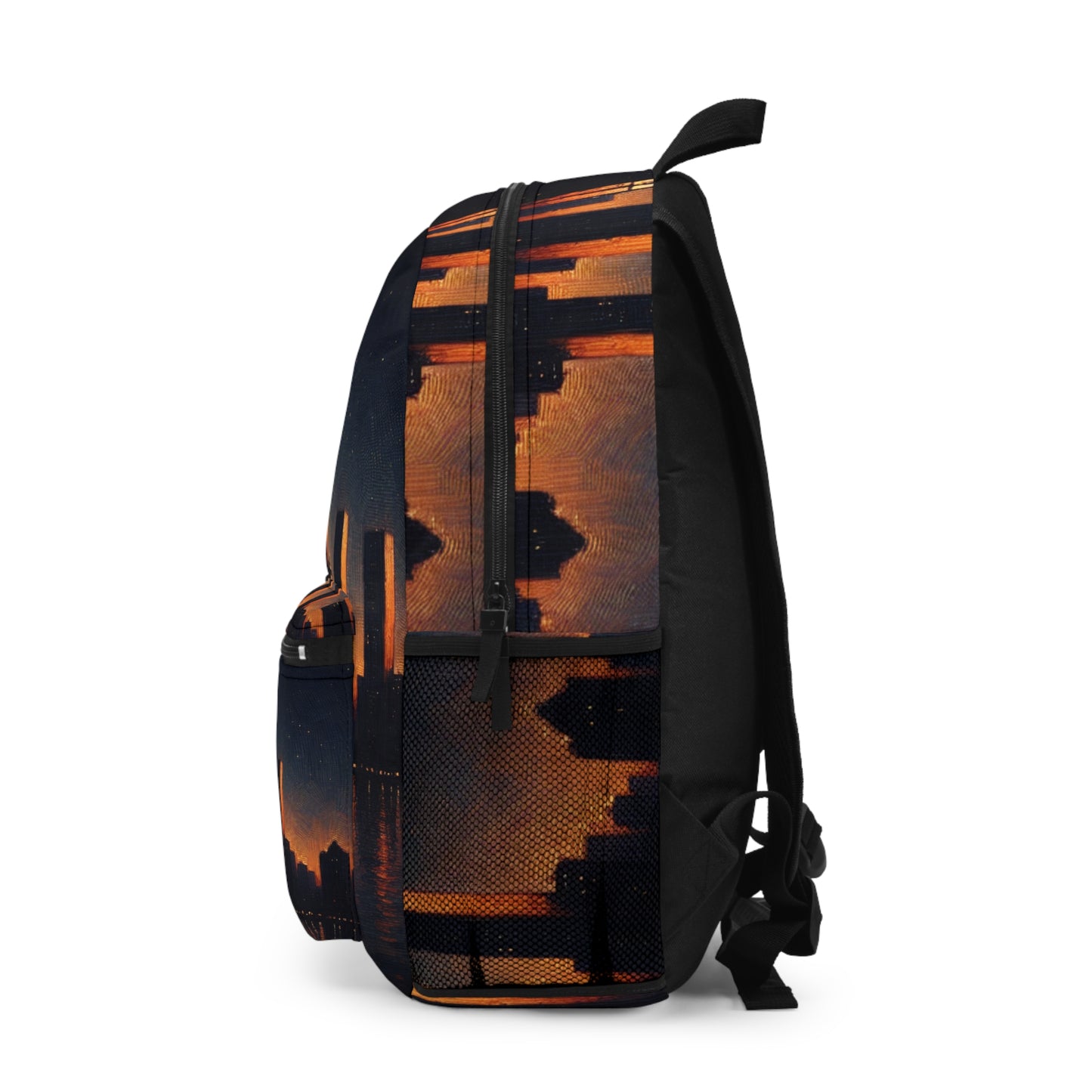 "The City Aglow" - The Alien Backpack Post-Impressionism Style