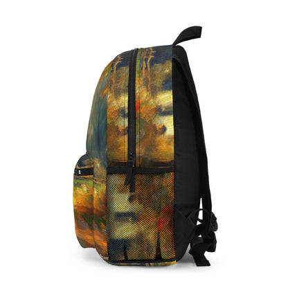 "Sunset Serenity: Impressionist Garden Painting" - The Alien Backpack Impressionism