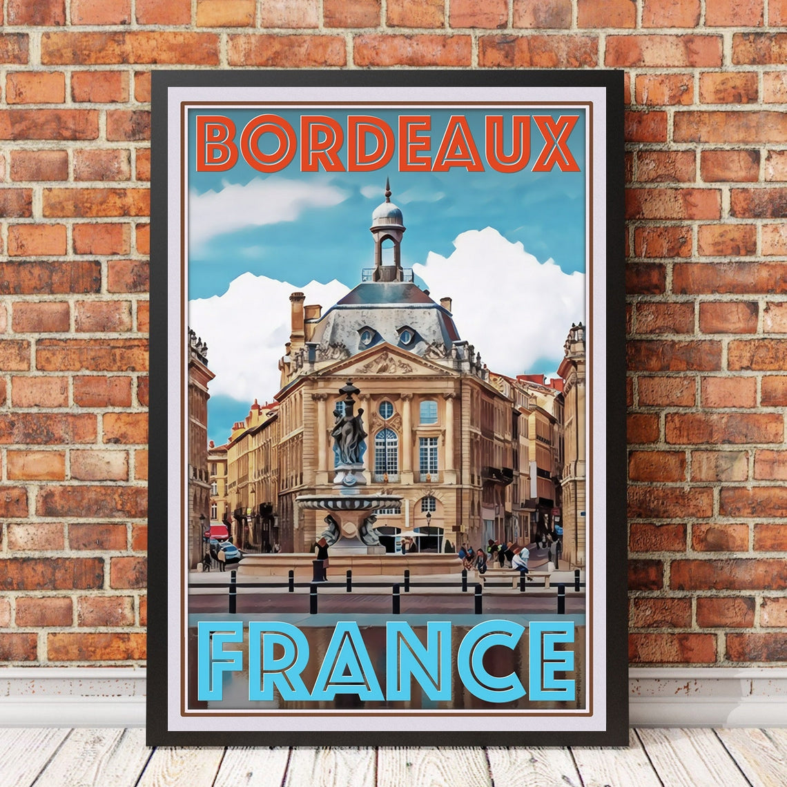 Affiche de voyage de style rétro ou peinture sur toile